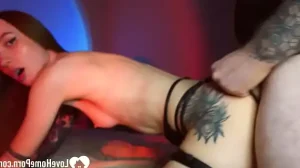 Tattooed babe loves hardcore doggy style shagging